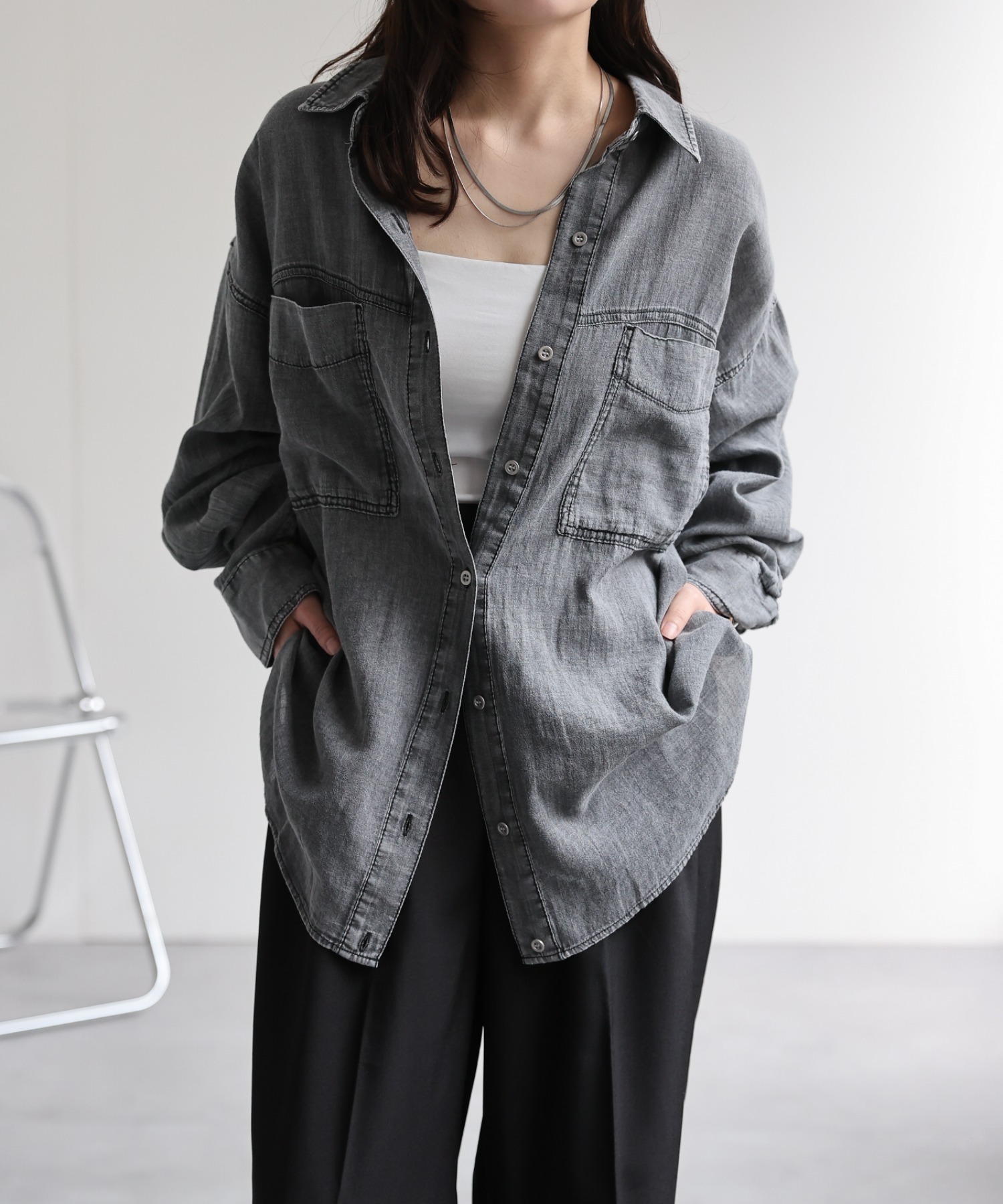 model：156cm 着用サイズ：FREE