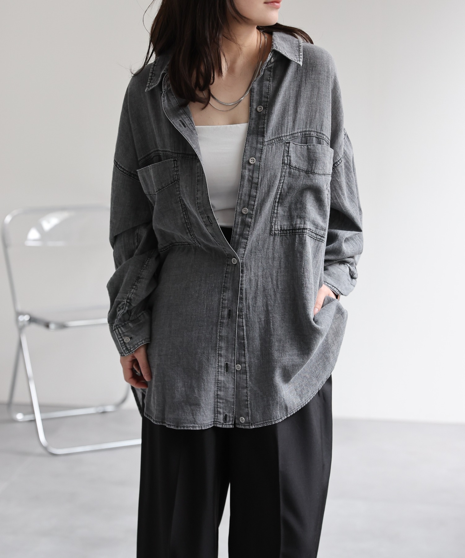 model：156cm 着用サイズ：FREE