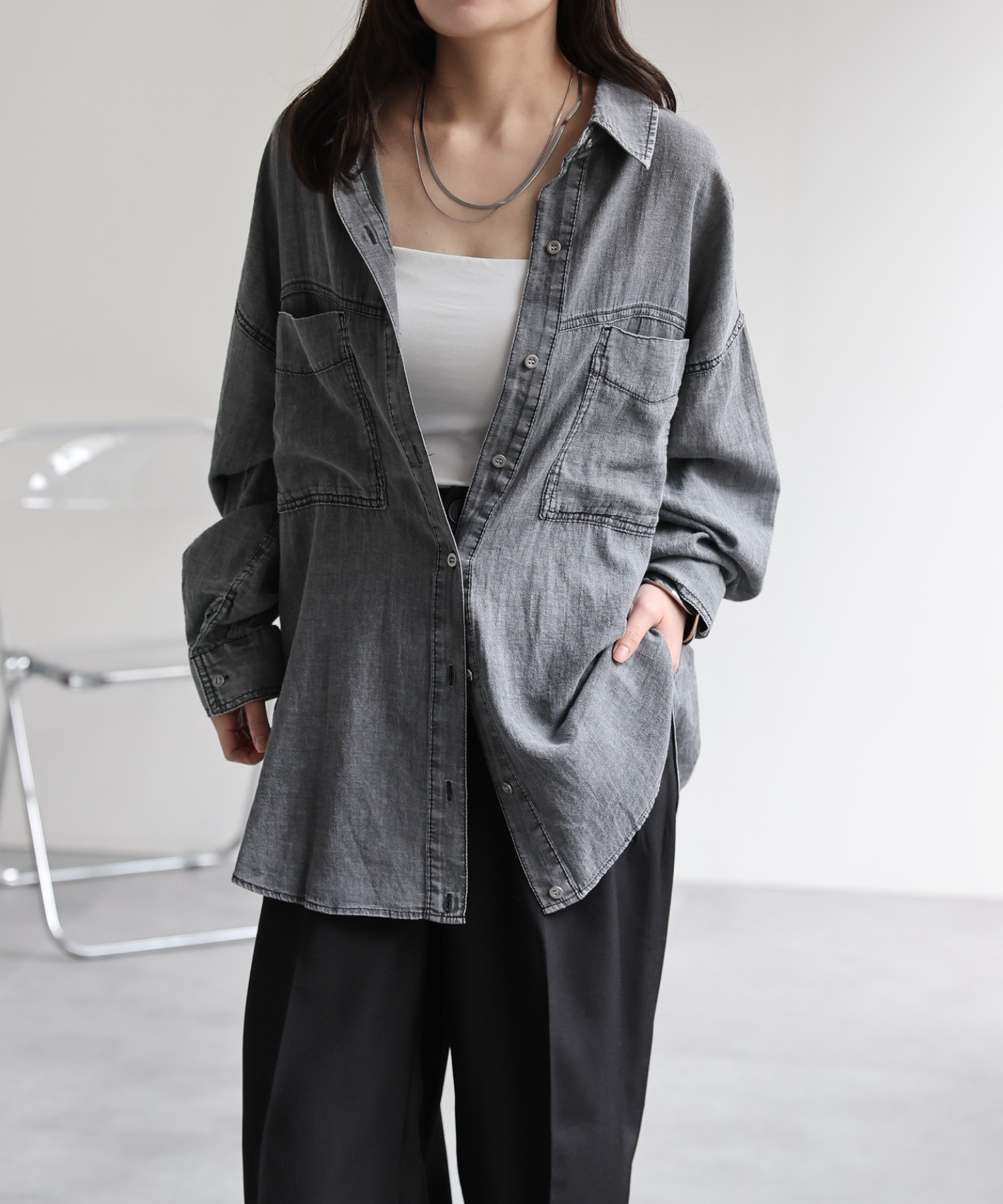 model：156cm 着用サイズ：FREE
