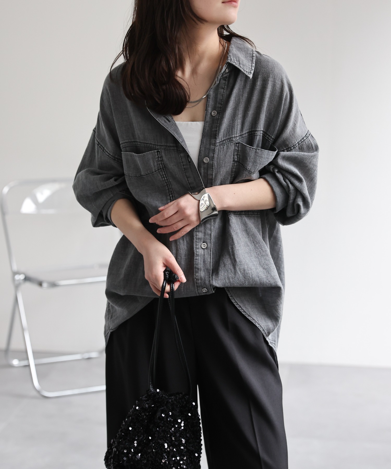 model：156cm 着用サイズ：FREE