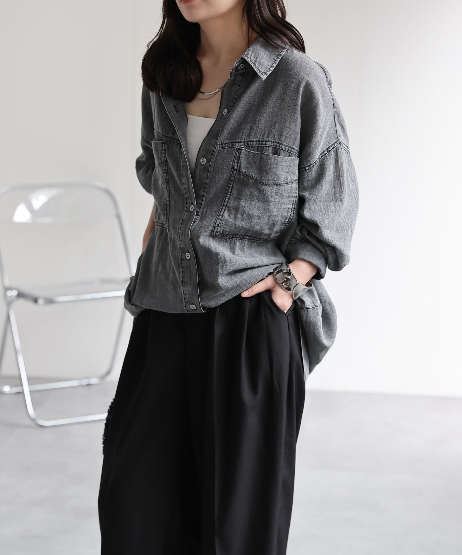 model：156cm 着用サイズ：FREE