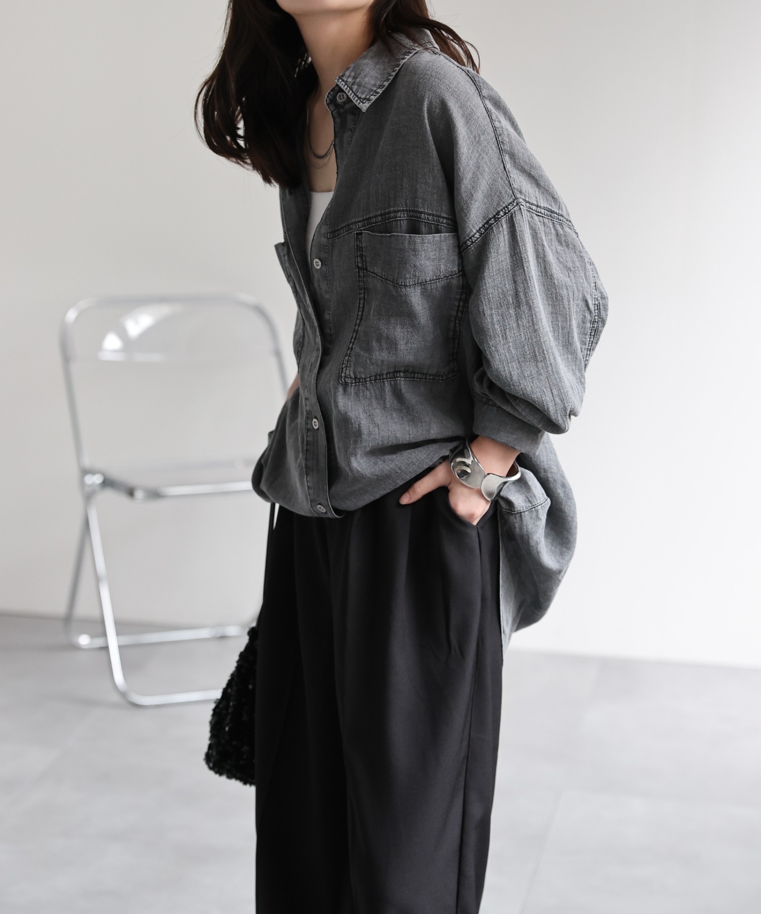 model：156cm 着用サイズ：FREE