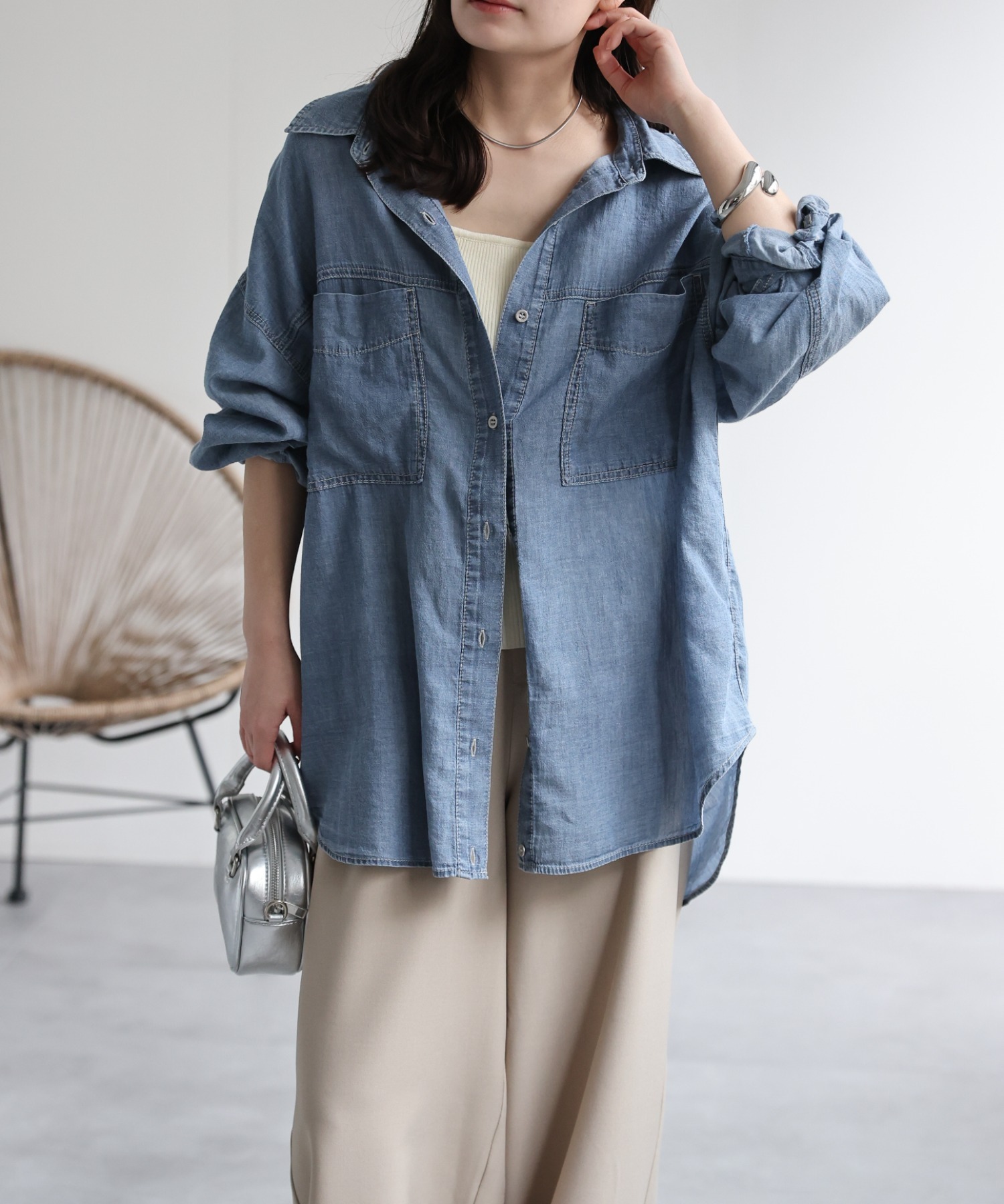 model：156cm 着用サイズ：FREE