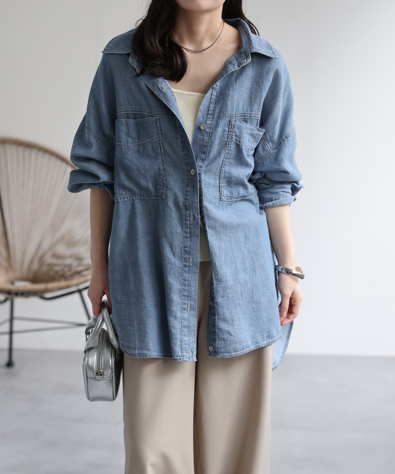 model：156cm 着用サイズ：FREE