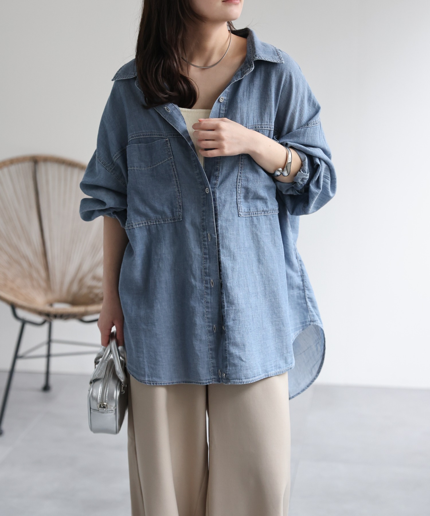 model：156cm 着用サイズ：FREE