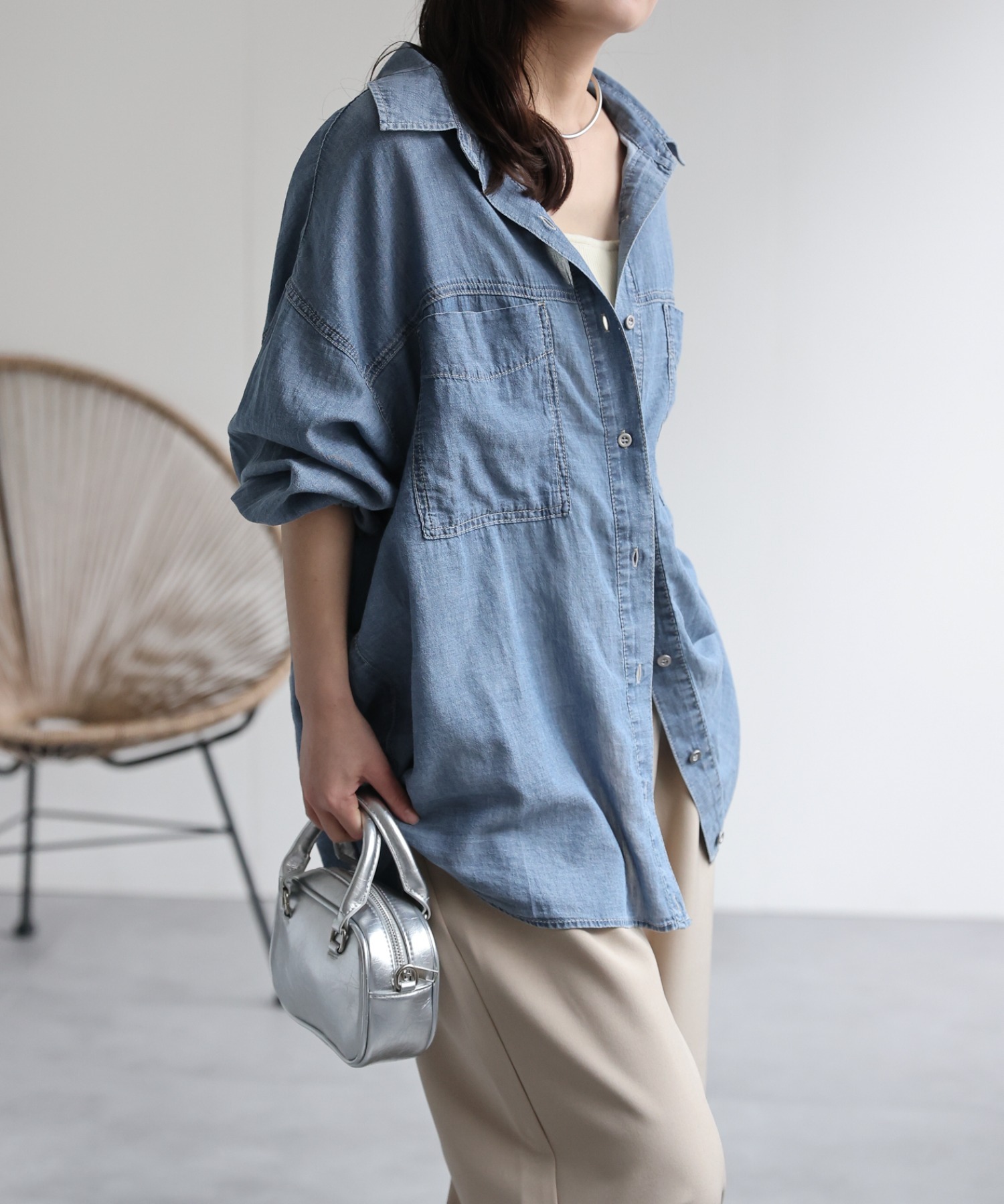 model：156cm 着用サイズ：FREE