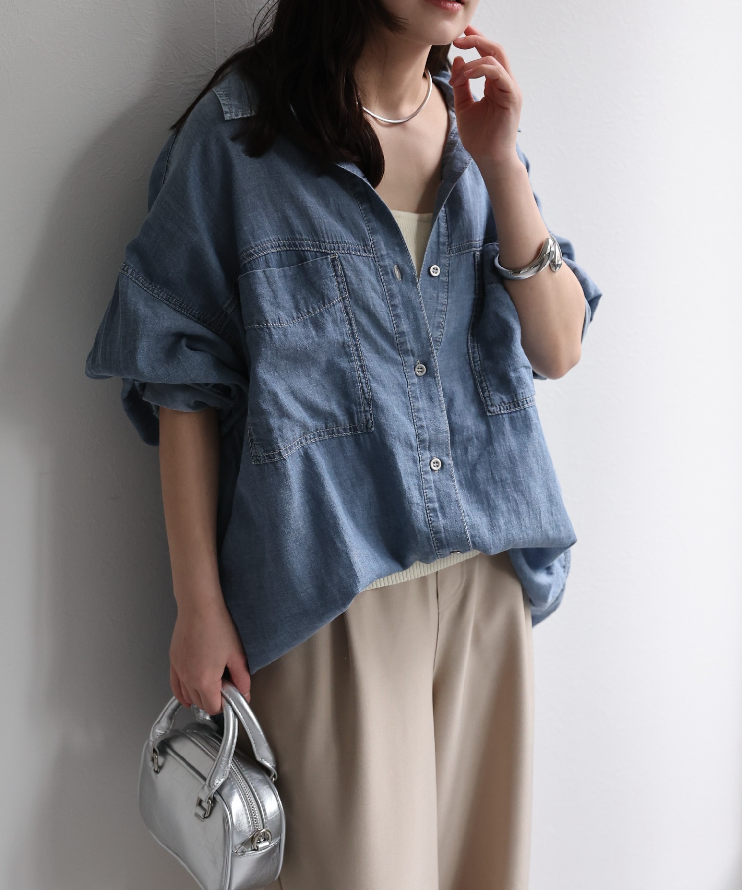 model：156cm 着用サイズ：FREE