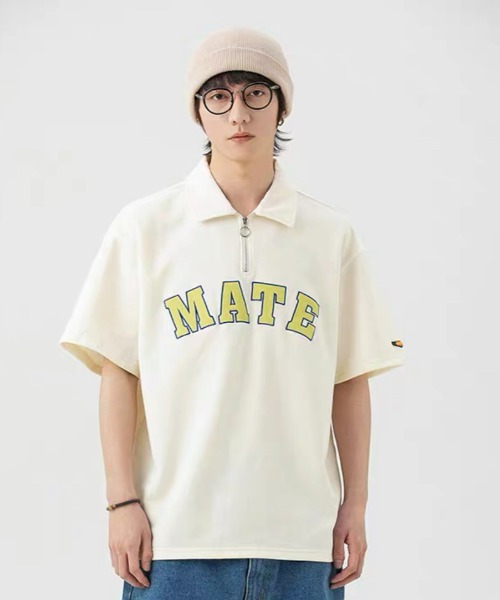 EARULE/ARULE Arch logo half-zip polo (CN)