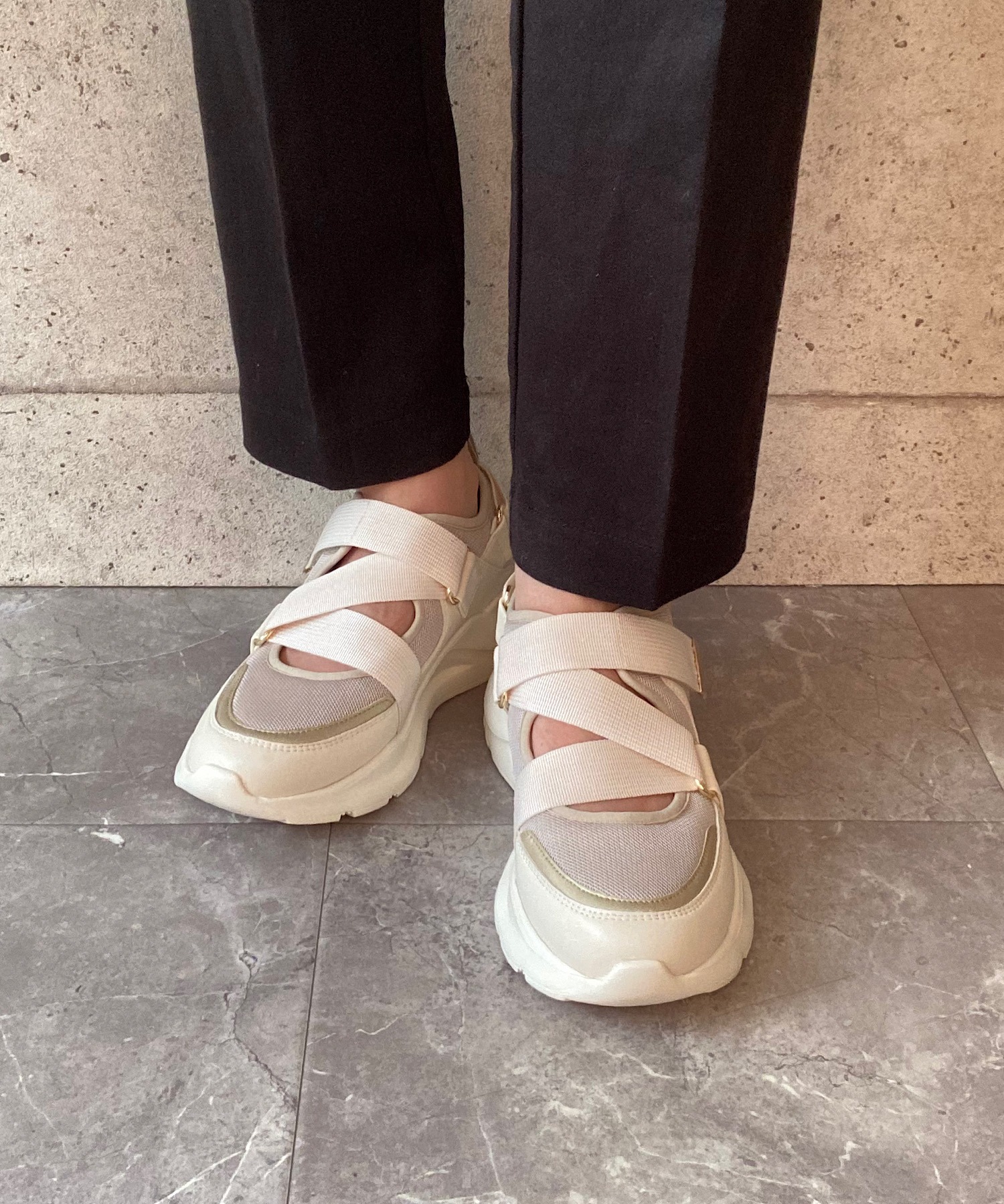 ベルクロ 厚底スニーカー blanc/bleu│Jeffrey Campbell OFFICIAL