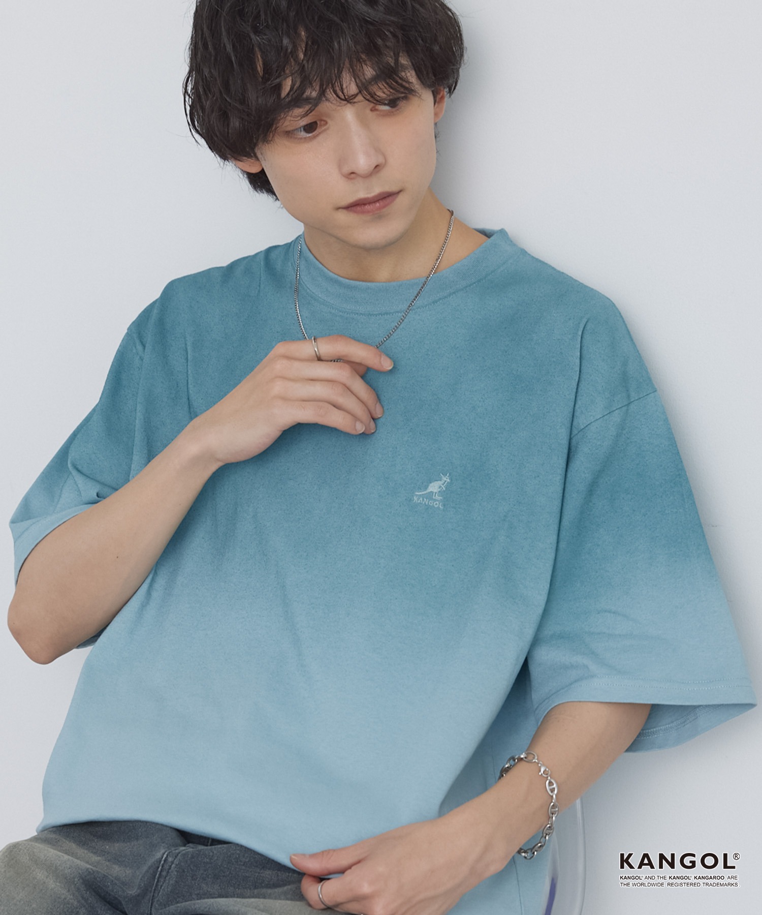 KANGOL/カンゴール 別注 ワンポイントロゴ刺繍 スプレー加工