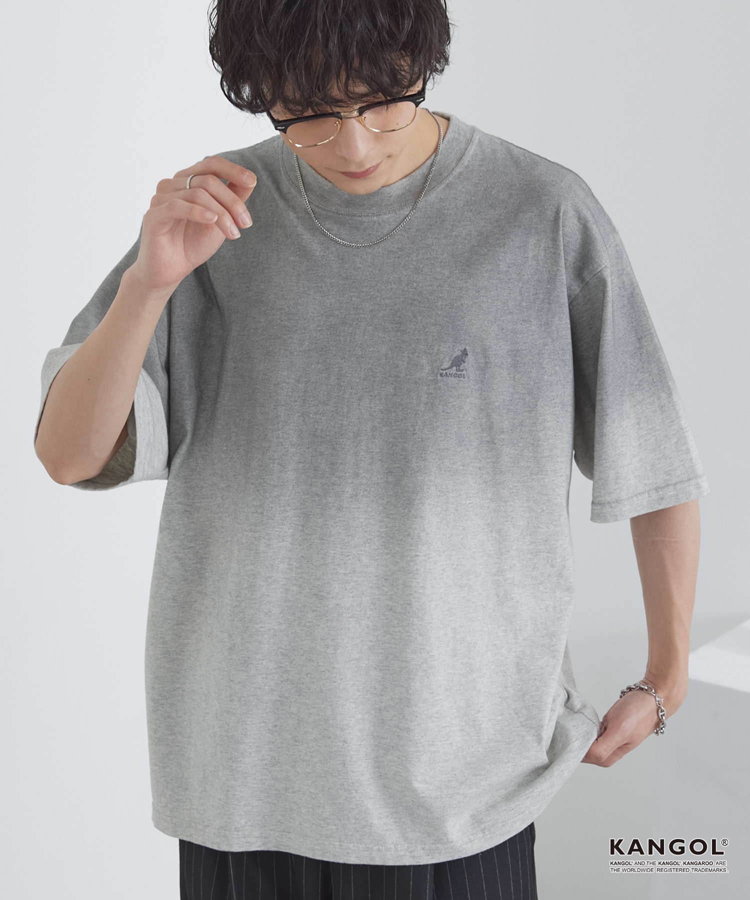 KANGOL/カンゴール 別注 ワンポイントロゴ刺繍 スプレー加工