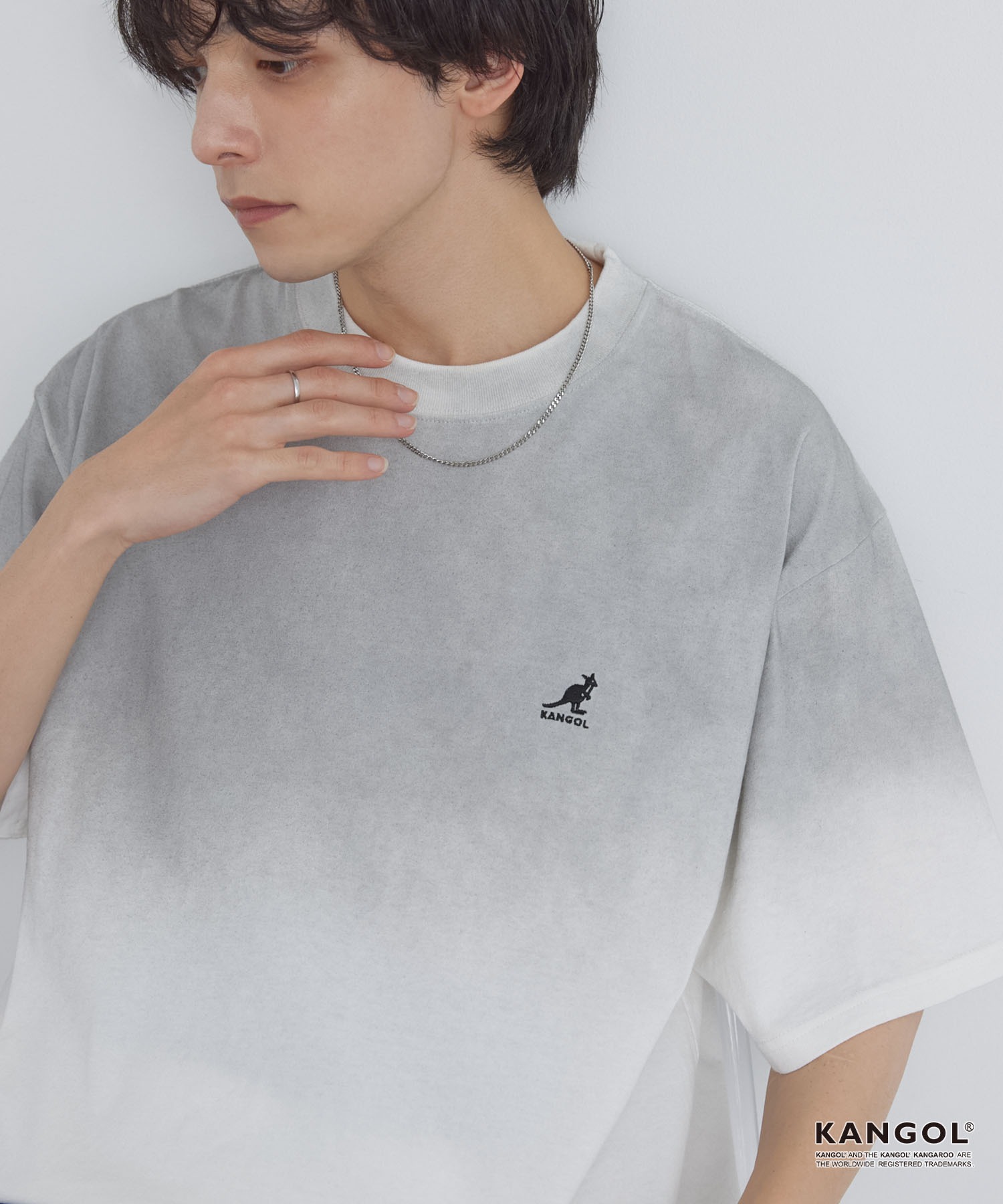 KANGOL/カンゴール 別注 ワンポイントロゴ刺繍 スプレー加工