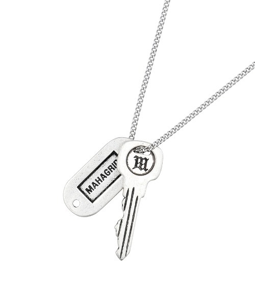 kです着用ネックレス mdma creative mahagrid/マハグリット』M KEY DOG TAG NECKLACE/キーデザイン