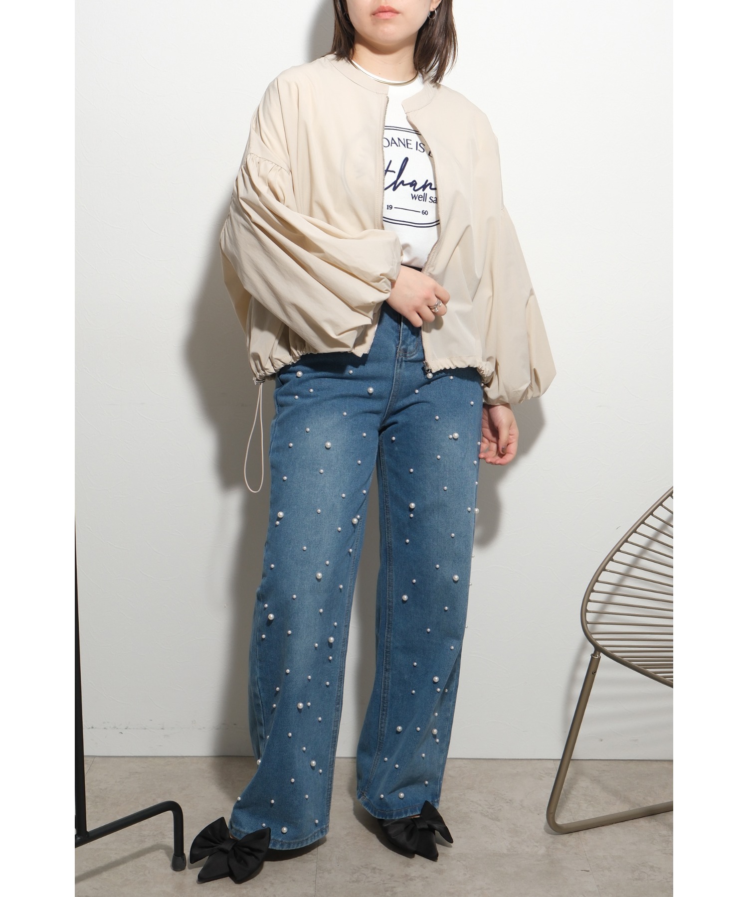 バルーン袖Aラインブルゾン Palm Riche│Eimee Law & LHELBIE 公式