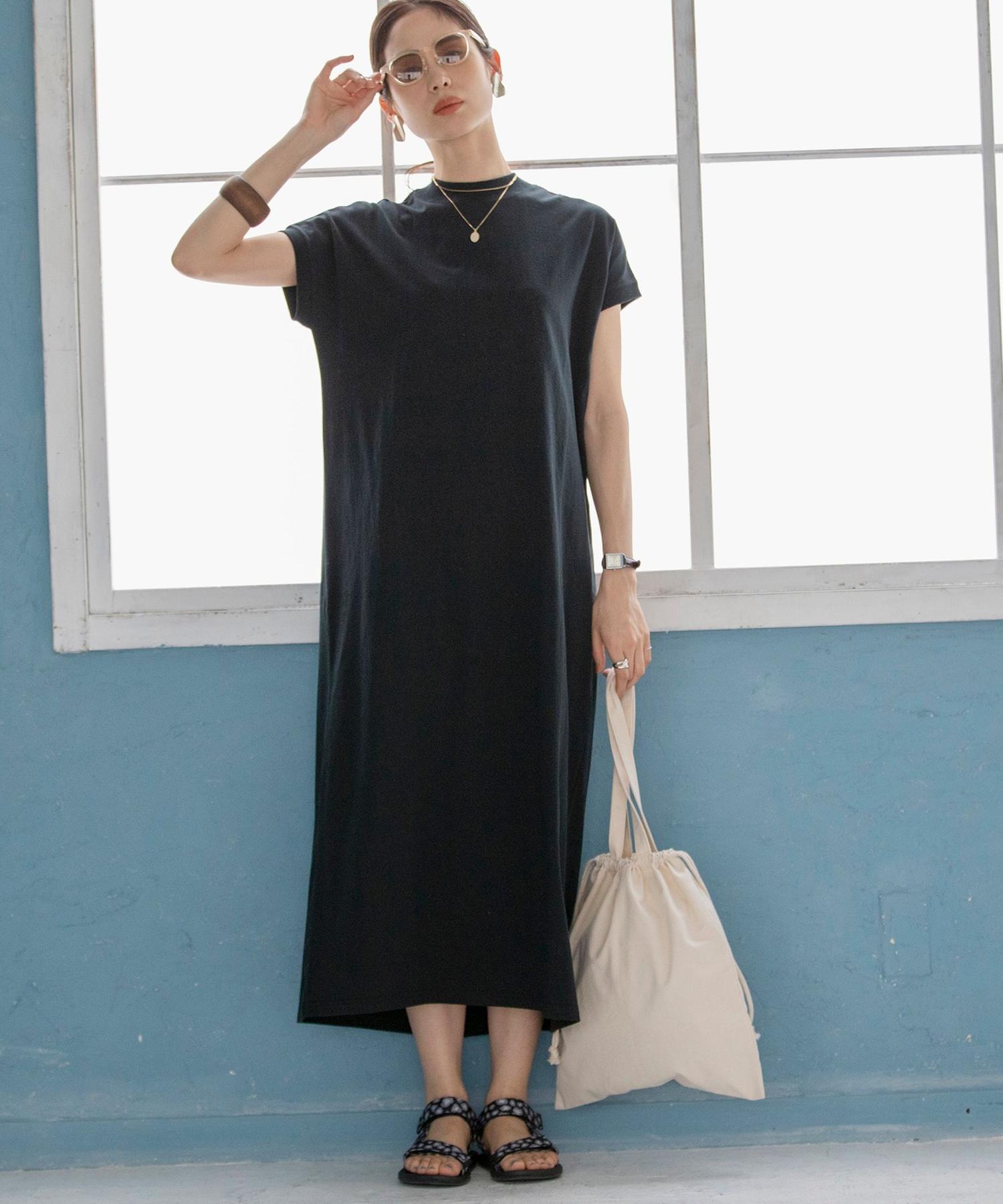 Web限定カラー リピt 機能付きusaコットンハイネックロングワンピース レディース Women Coen コーエン 公式ファッション通販