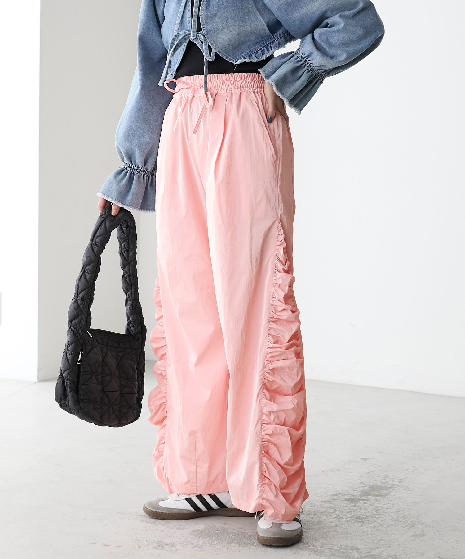 forksy.】サイドギャザーボリュームパンツ forksy.│MONO-MART