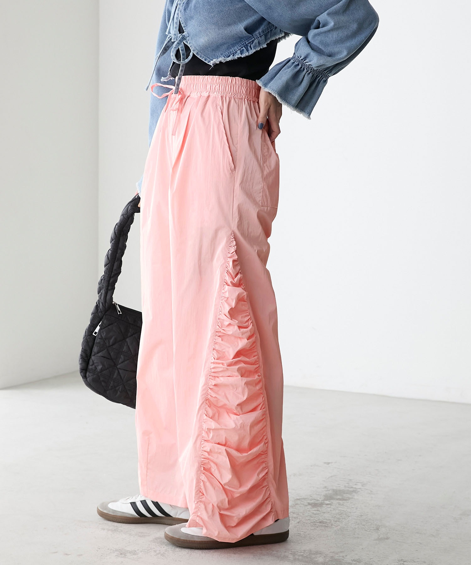 forksy.】サイドギャザーボリュームパンツ forksy.│MONO-MART