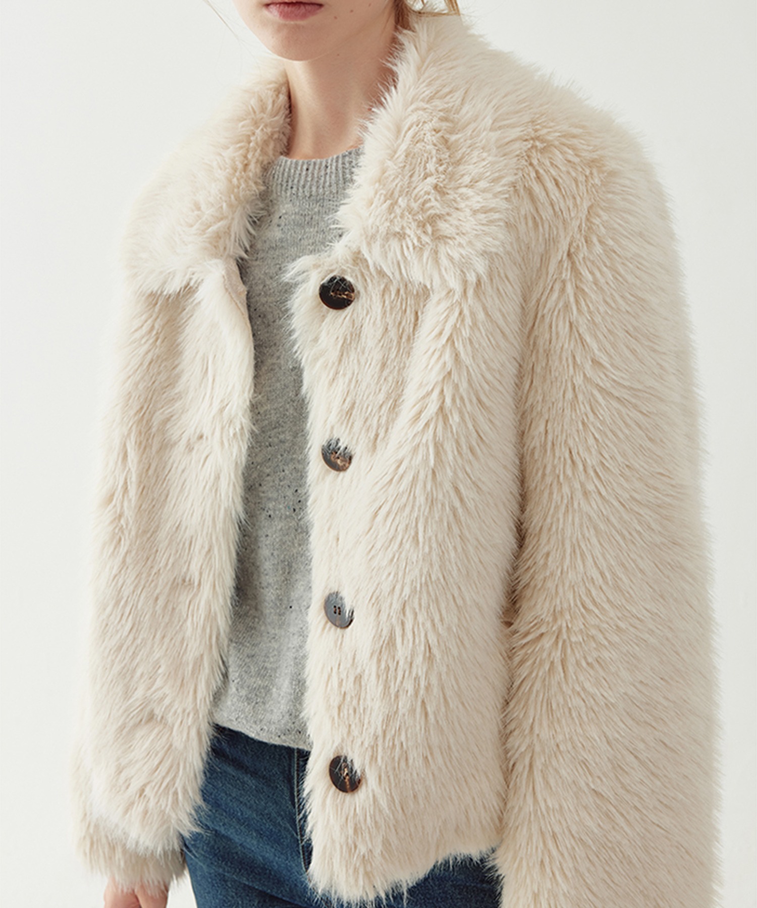 フェイクファーショートコート FD24W405【Fano Studios】-ファッション