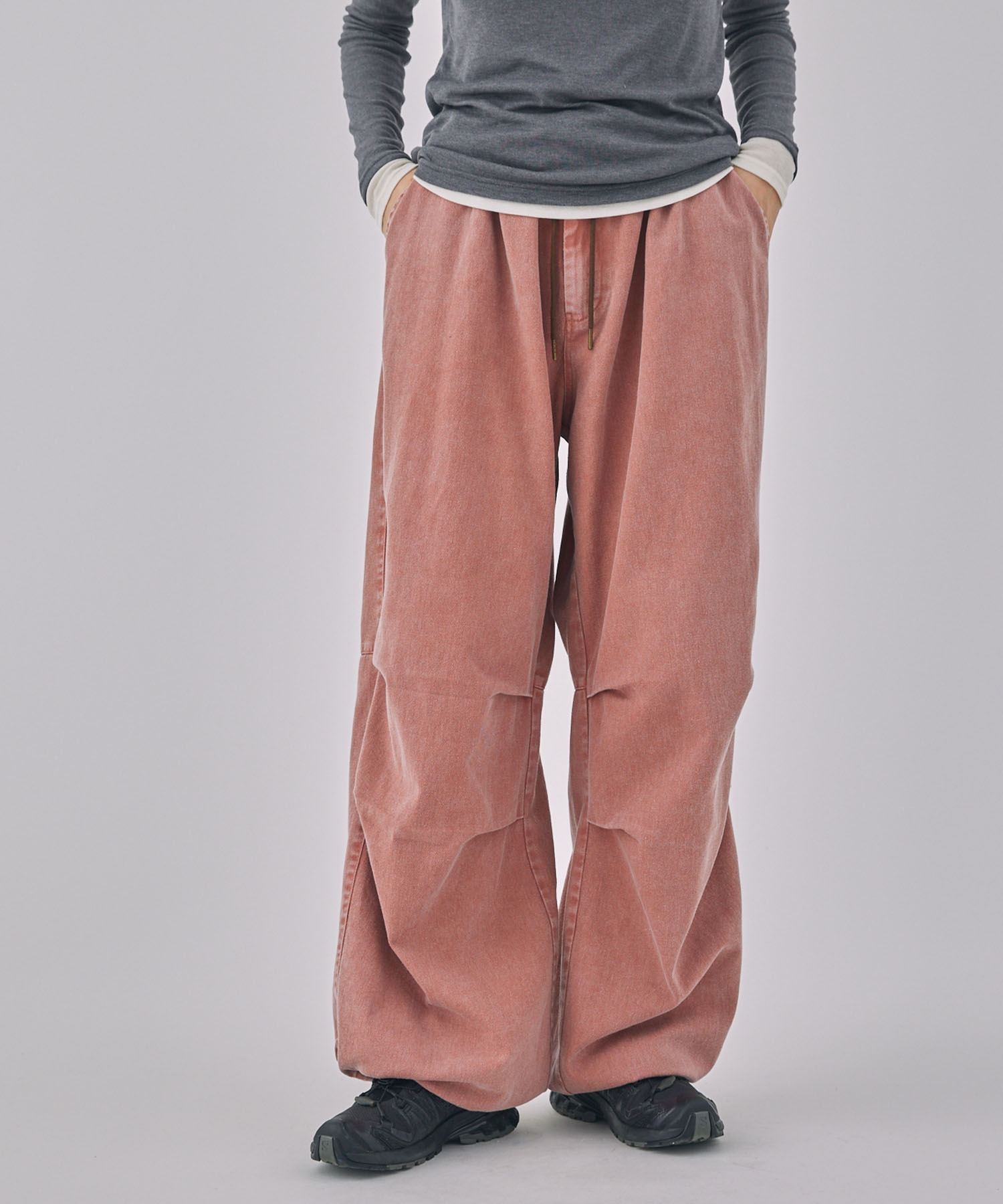 Unblend】ヴィンテージライク ドロスト2タックバルーンパンツ Unblend