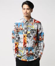 MAGAZINE CHECK総柄 レギュラーシャツ