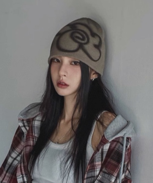 aeae ニット帽 水玉 ドット 韓国 ビーニー org.jpg
