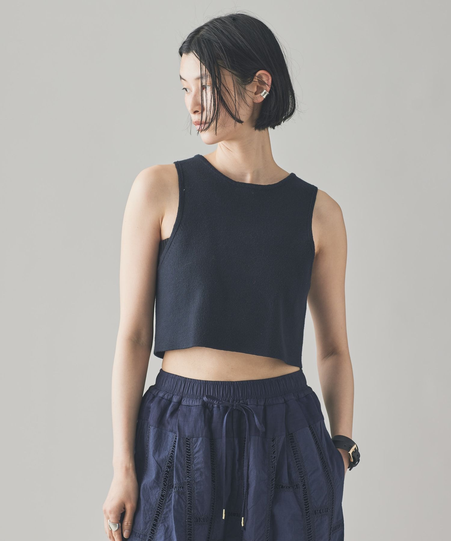 Curensology(カレンソロジー)/コットンショートタンクニット