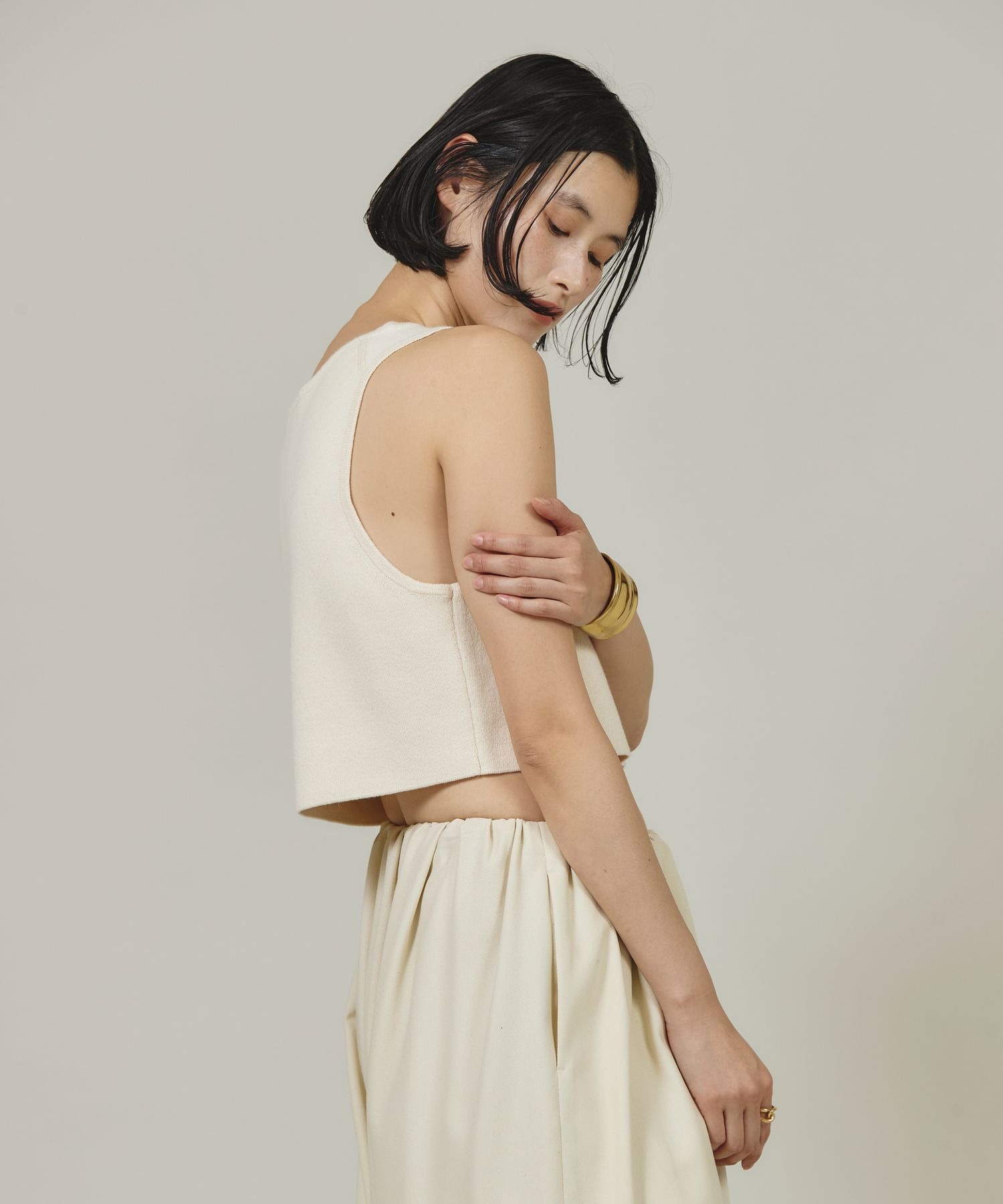 Curensology(カレンソロジー)/コットンショートタンクニット