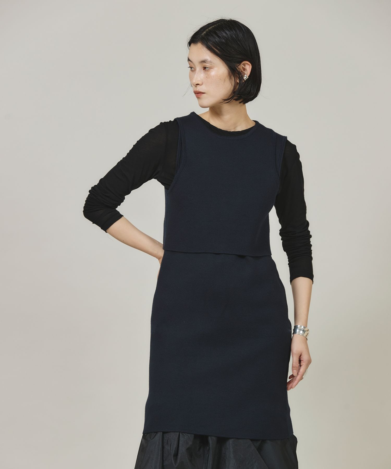 Curensology(カレンソロジー)/コットンショートタンクニット Curensology(カレンソロジー)/コットンショートタンクニット