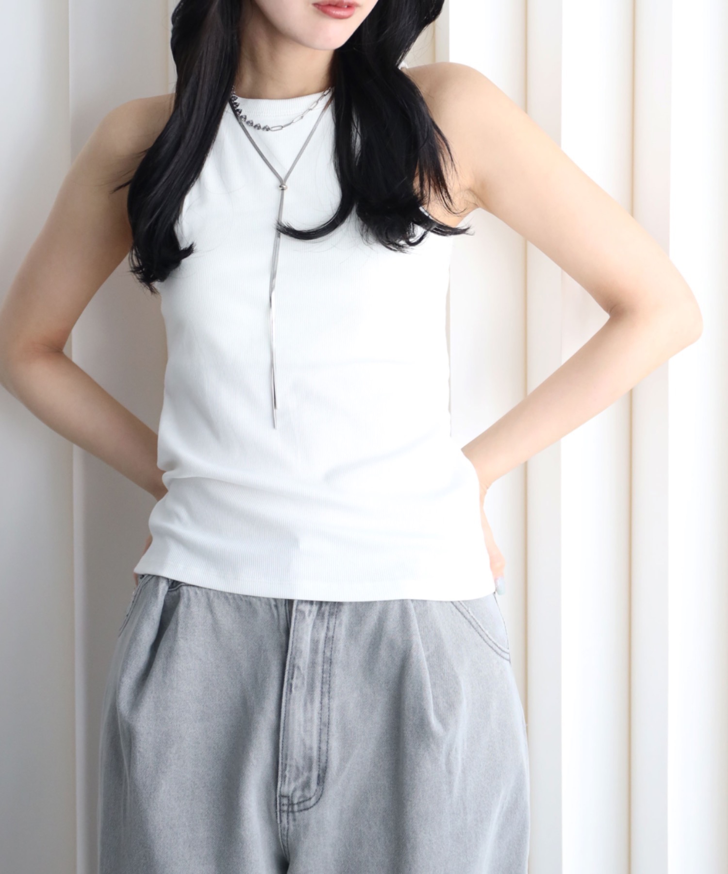 model：164cm. 着用サイズ：FREE