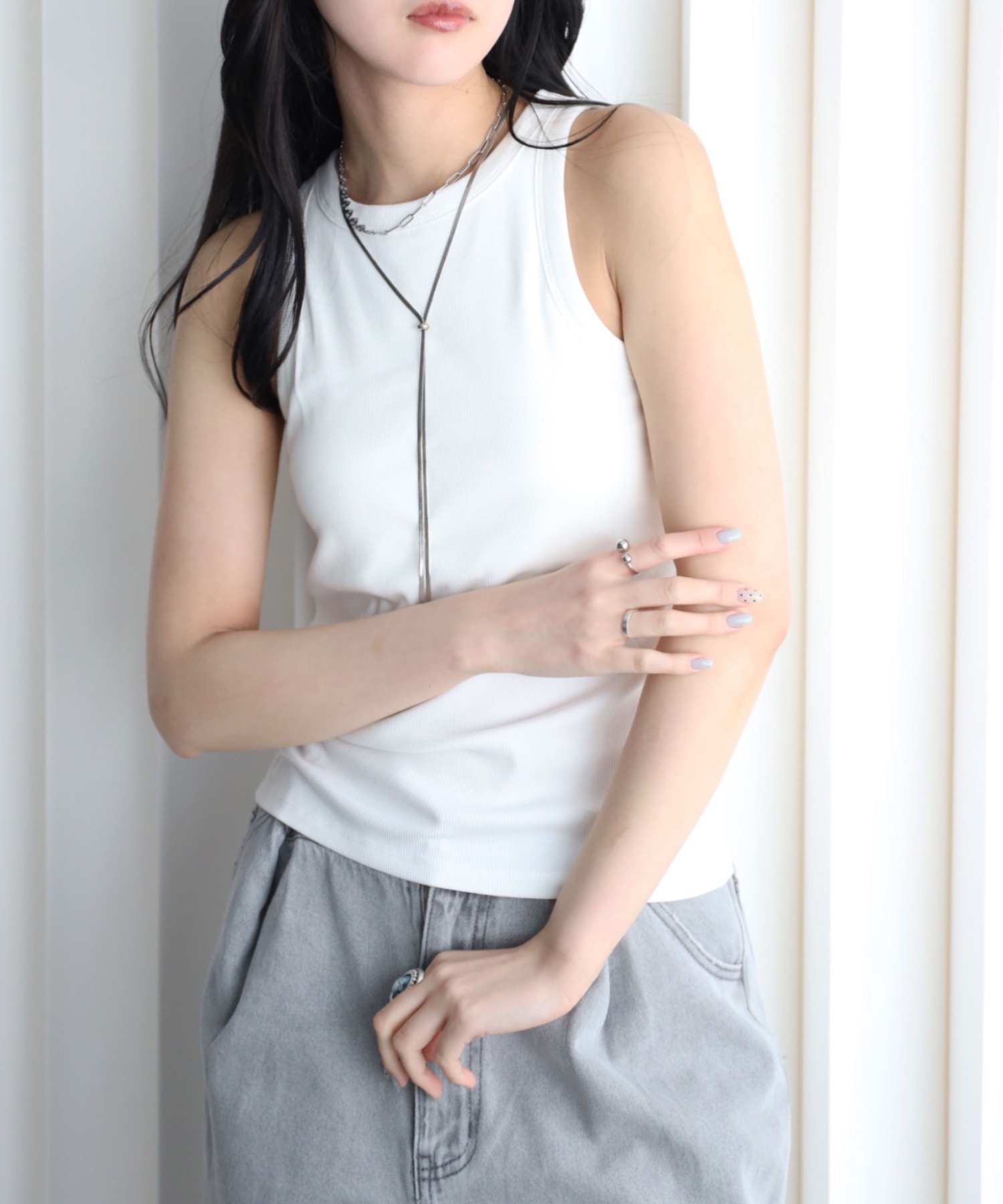 model：164cm. 着用サイズ：FREE