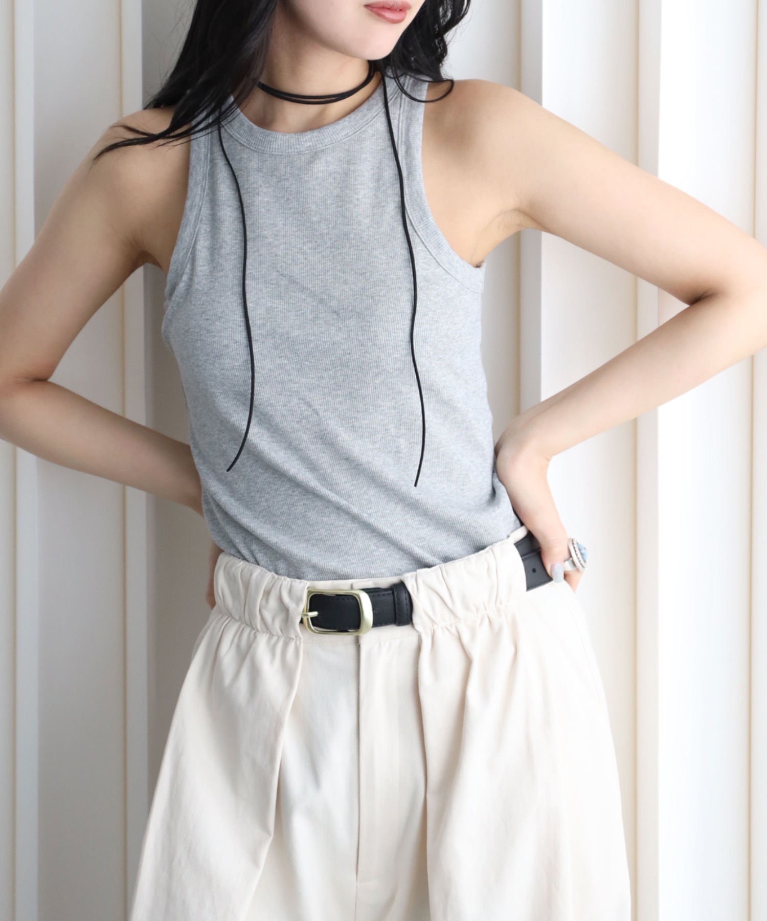 model：164cm. 着用サイズ：FREE