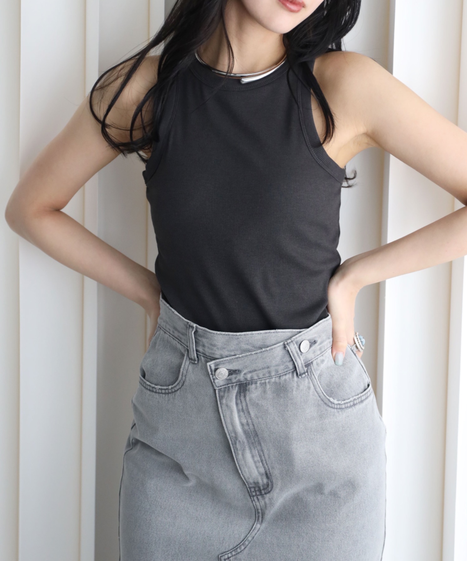 model：164cm. 着用サイズ：FREE