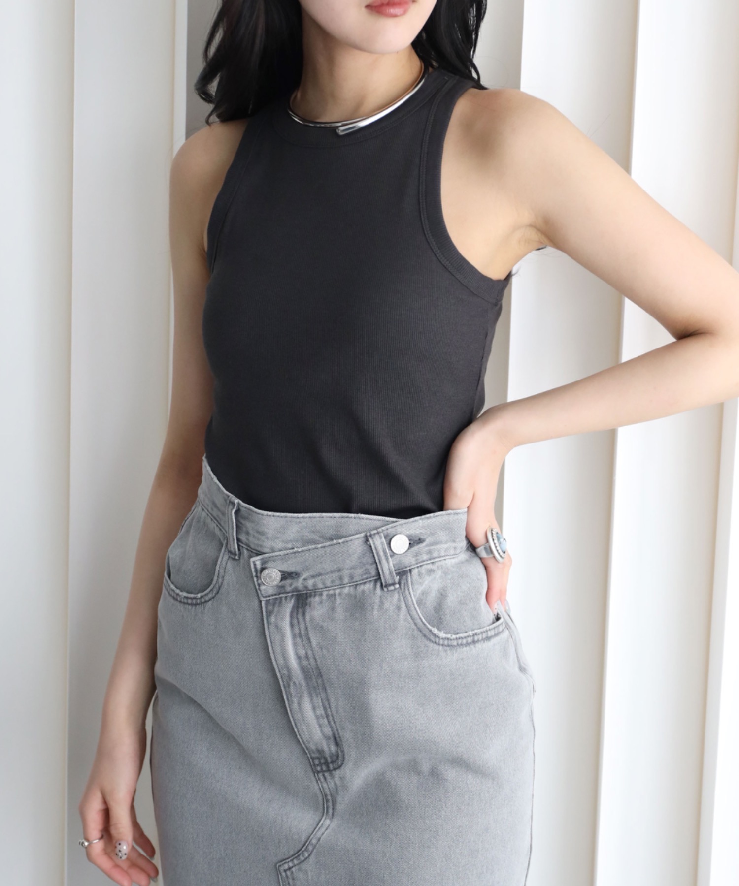 model：164cm. 着用サイズ：FREE