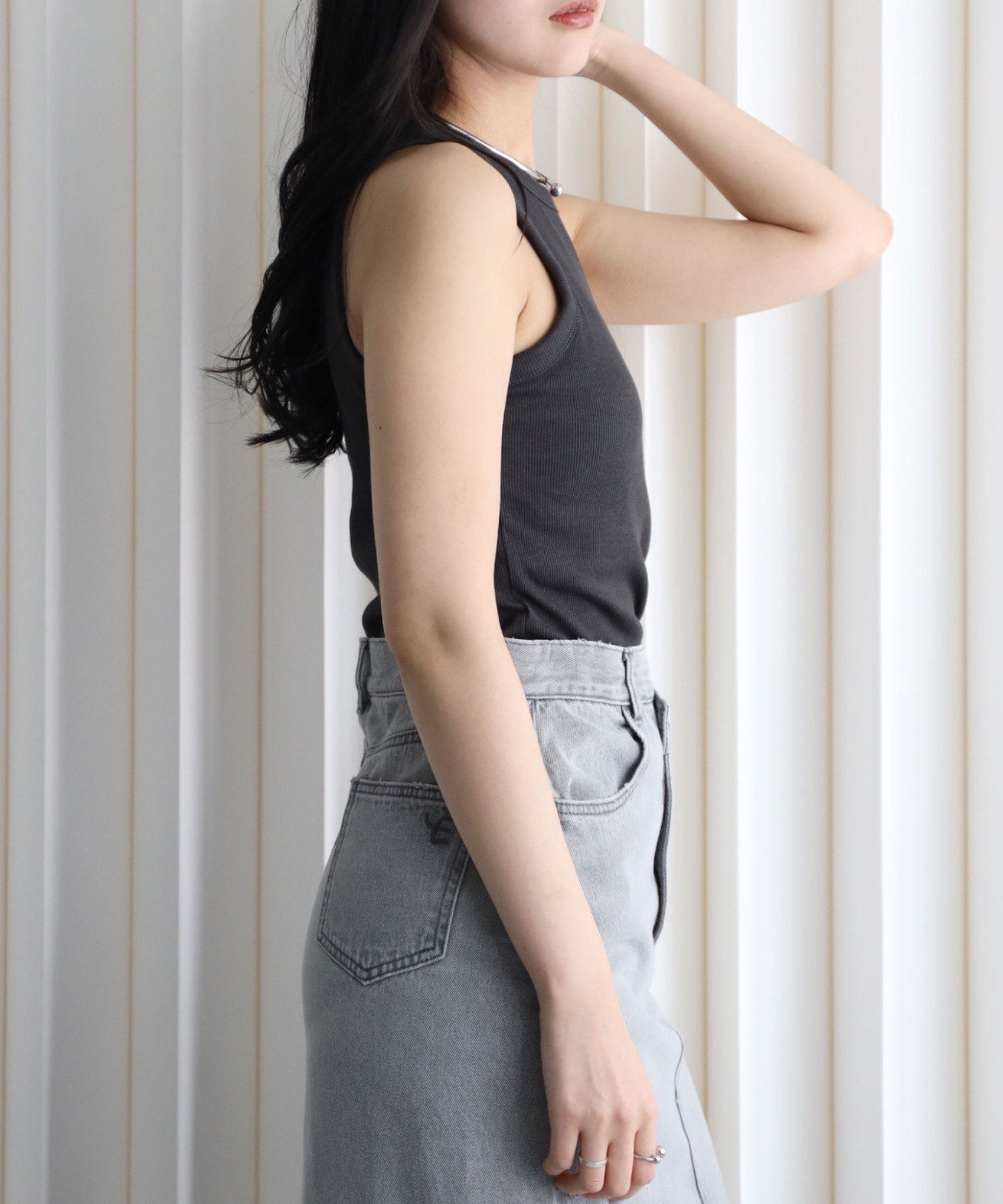 model：164cm. 着用サイズ：FREE