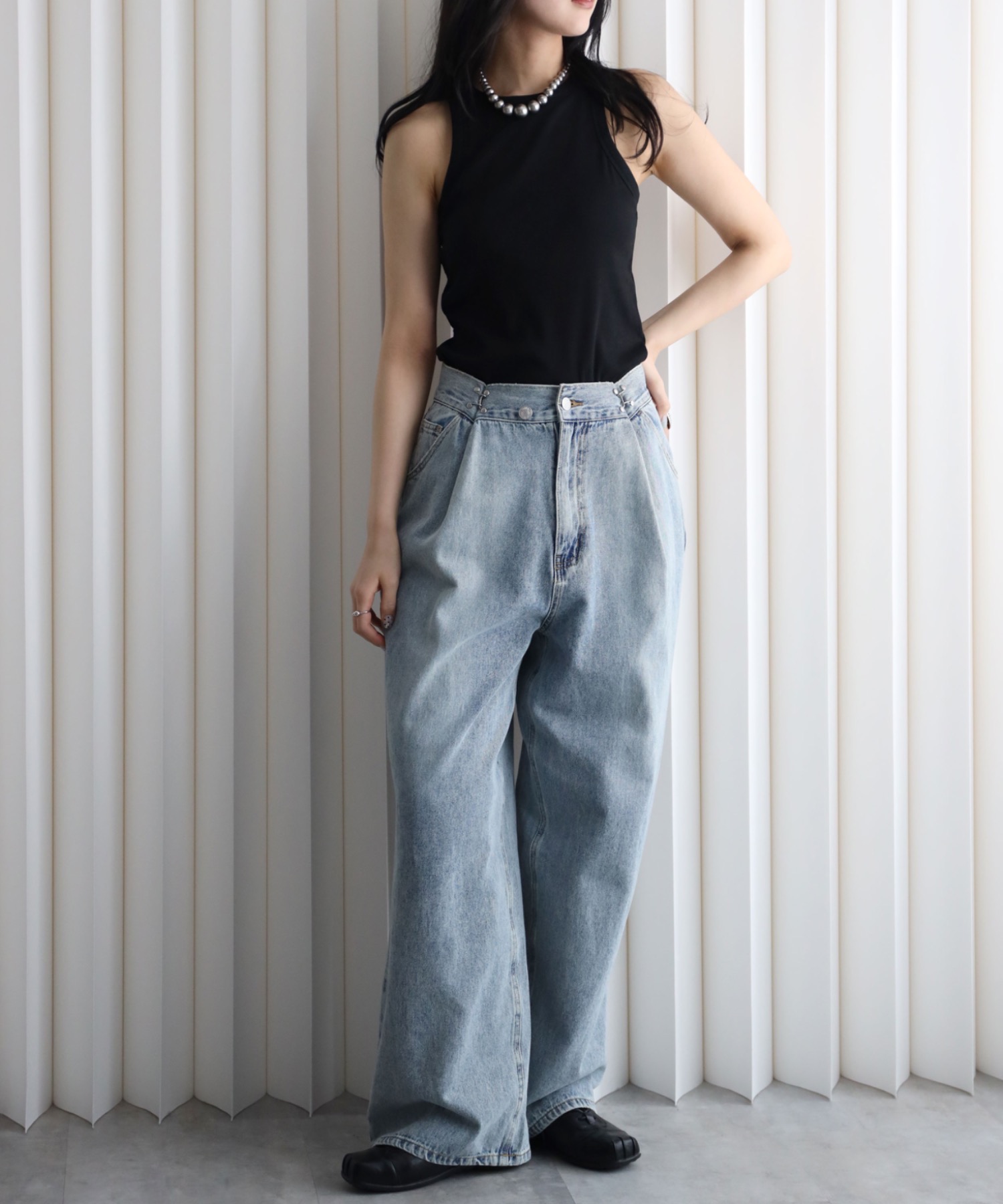 model：164cm. 着用サイズ：FREE