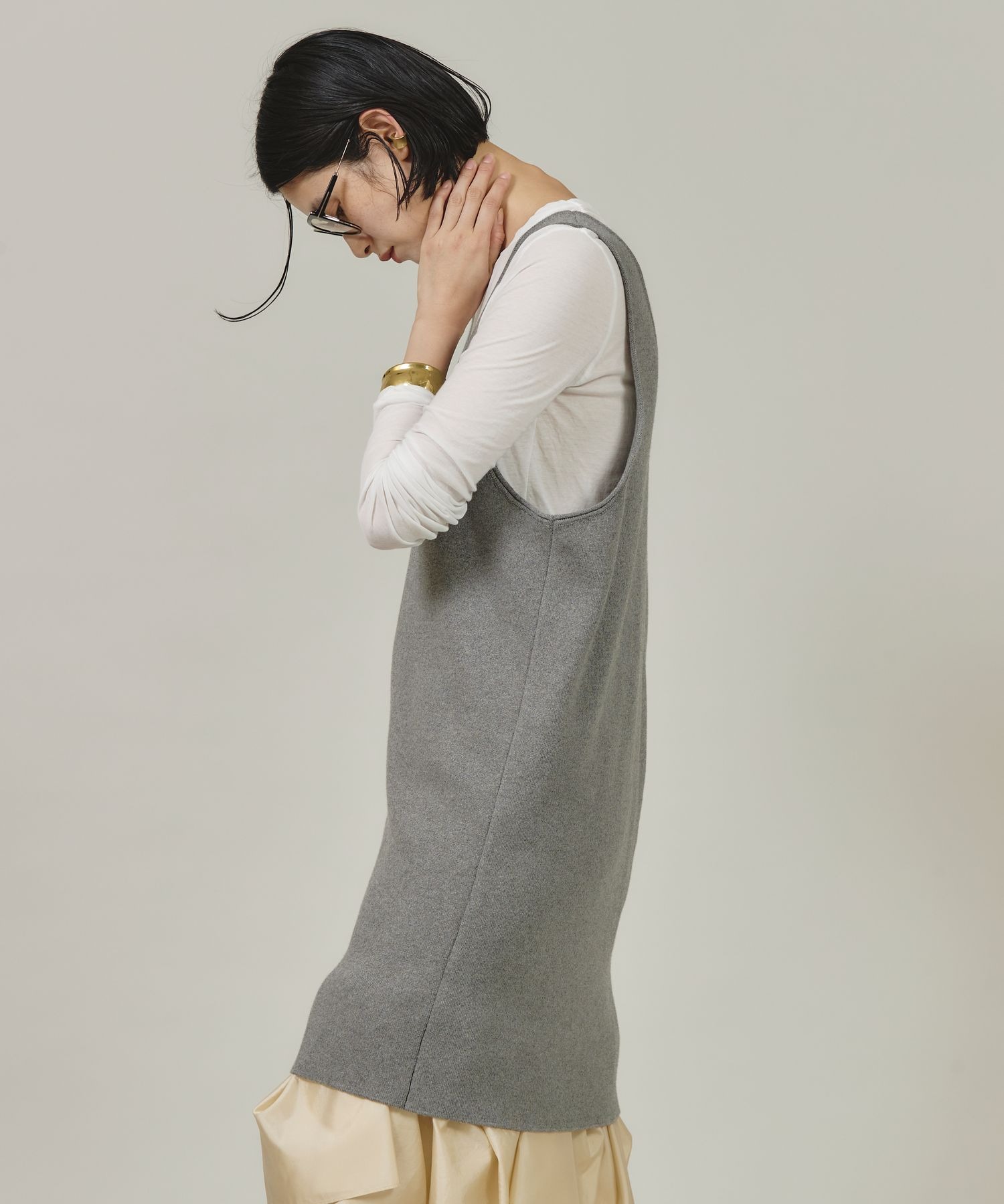 Curensology(カレンソロジー)/コットンロングタンクニット