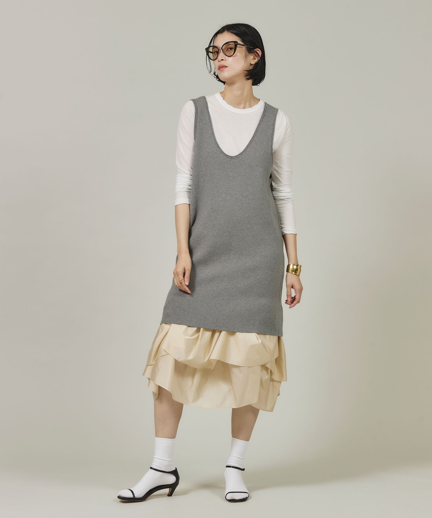 Curensology(カレンソロジー)/コットンロングタンクニット