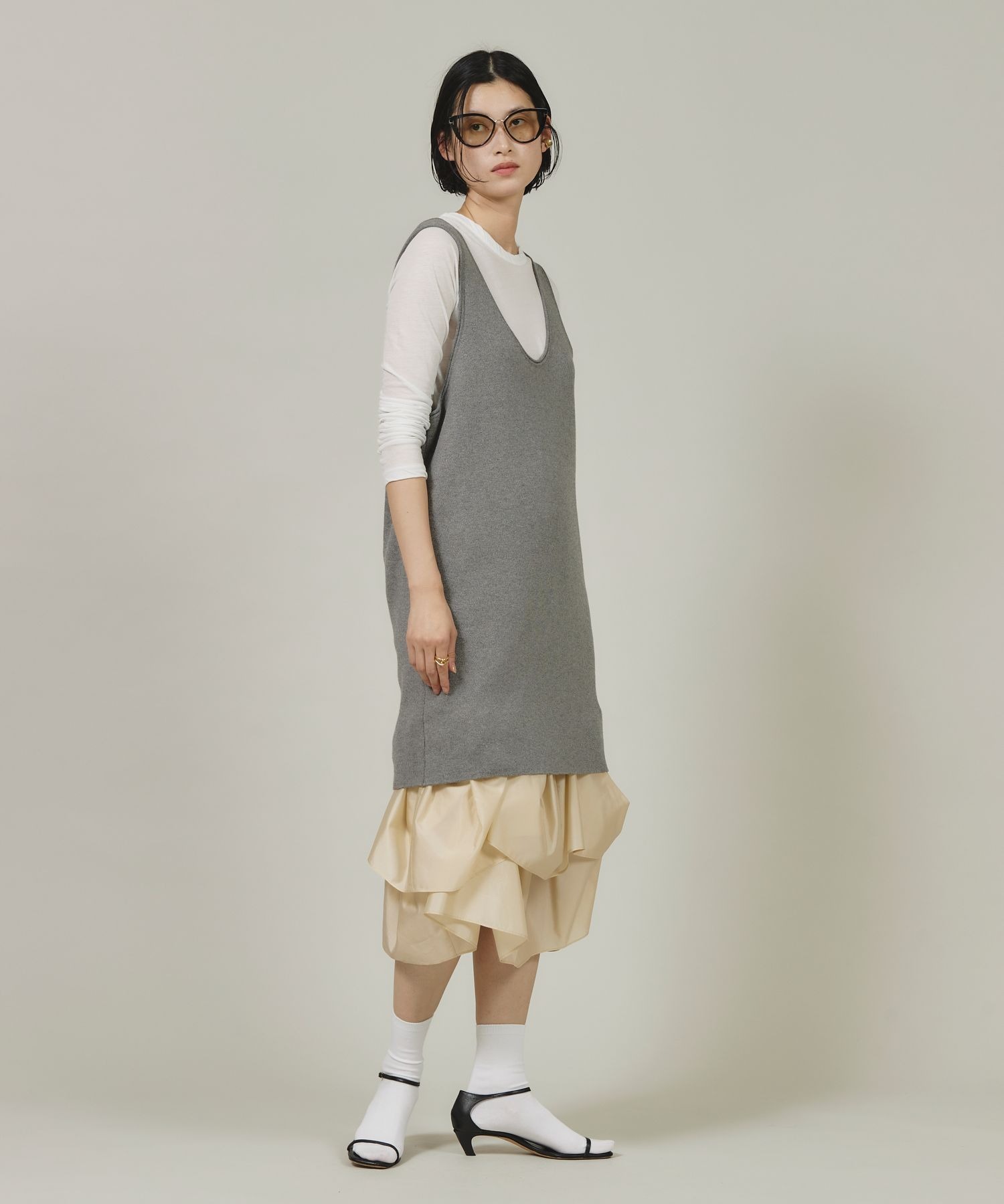 Curensology コットンロングタンクニット Curensology(カレンソロジー)/コットンロングタンクニット