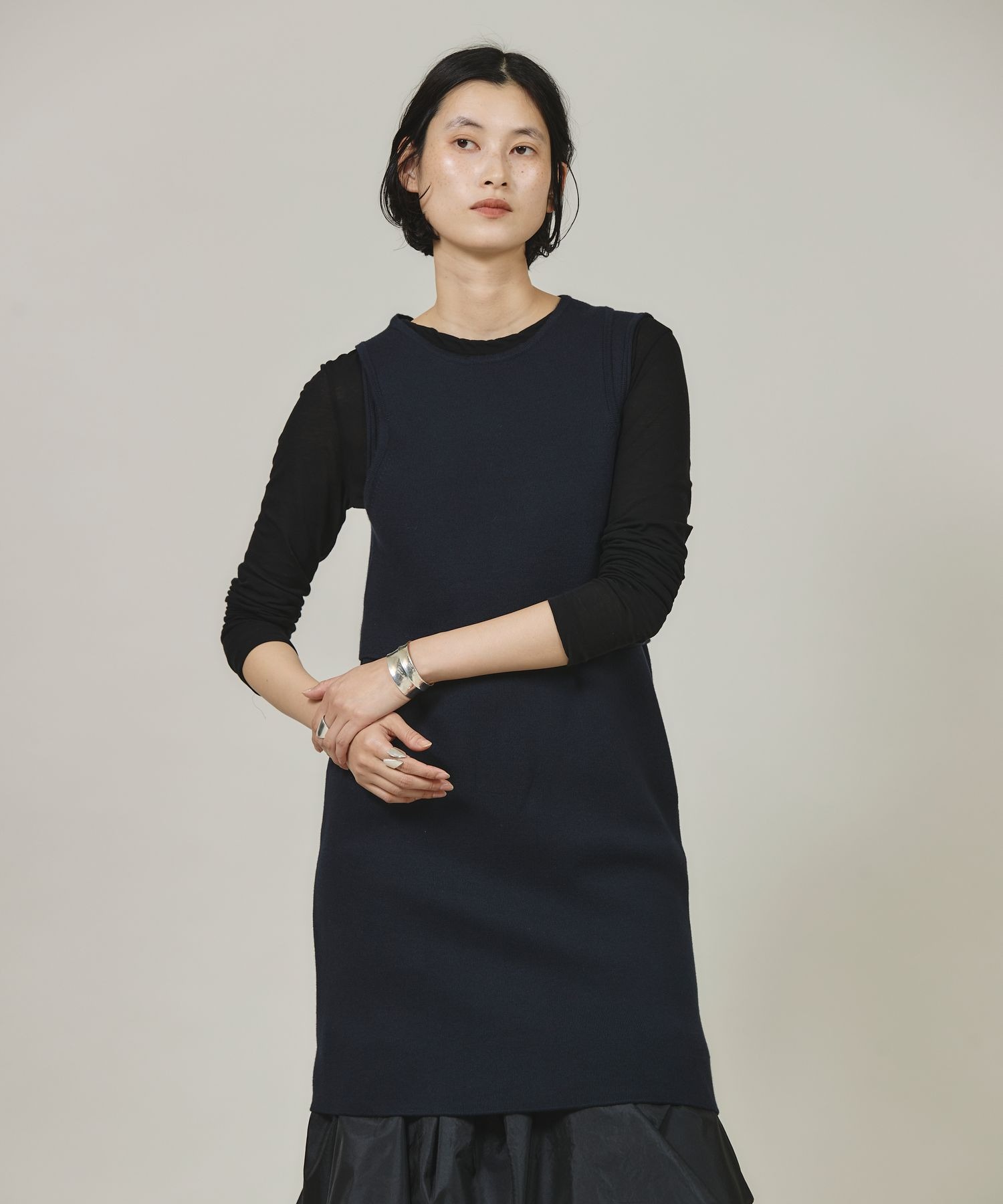 Curensology コットンロングタンクニット Curensology(カレンソロジー)/コットンロングタンクニット