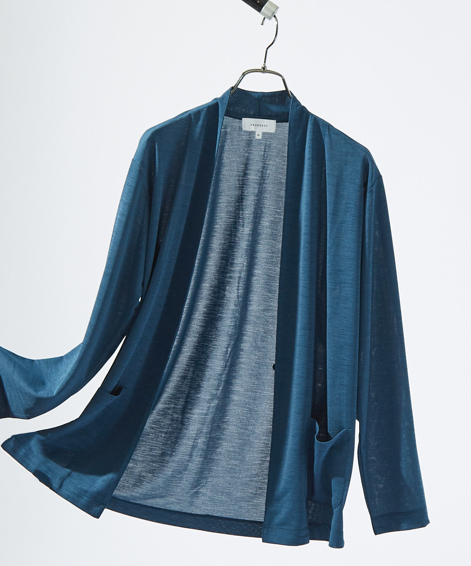 【定番/シアー素材】ストレッチ カノコ ワンボタン カーディガン