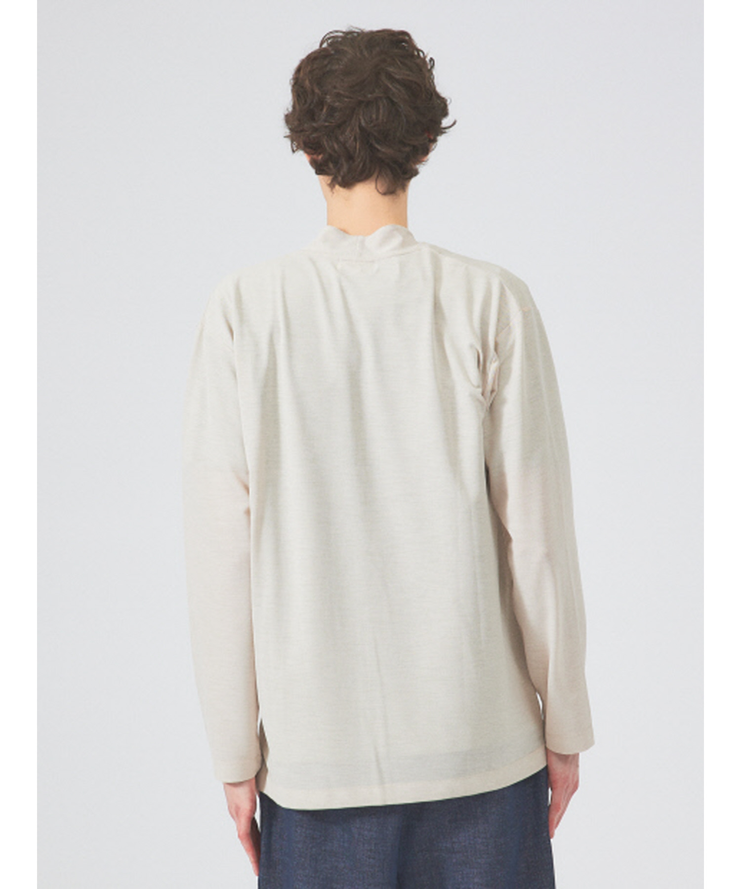 【定番/シアー素材】ストレッチ カノコ ワンボタン カーディガン