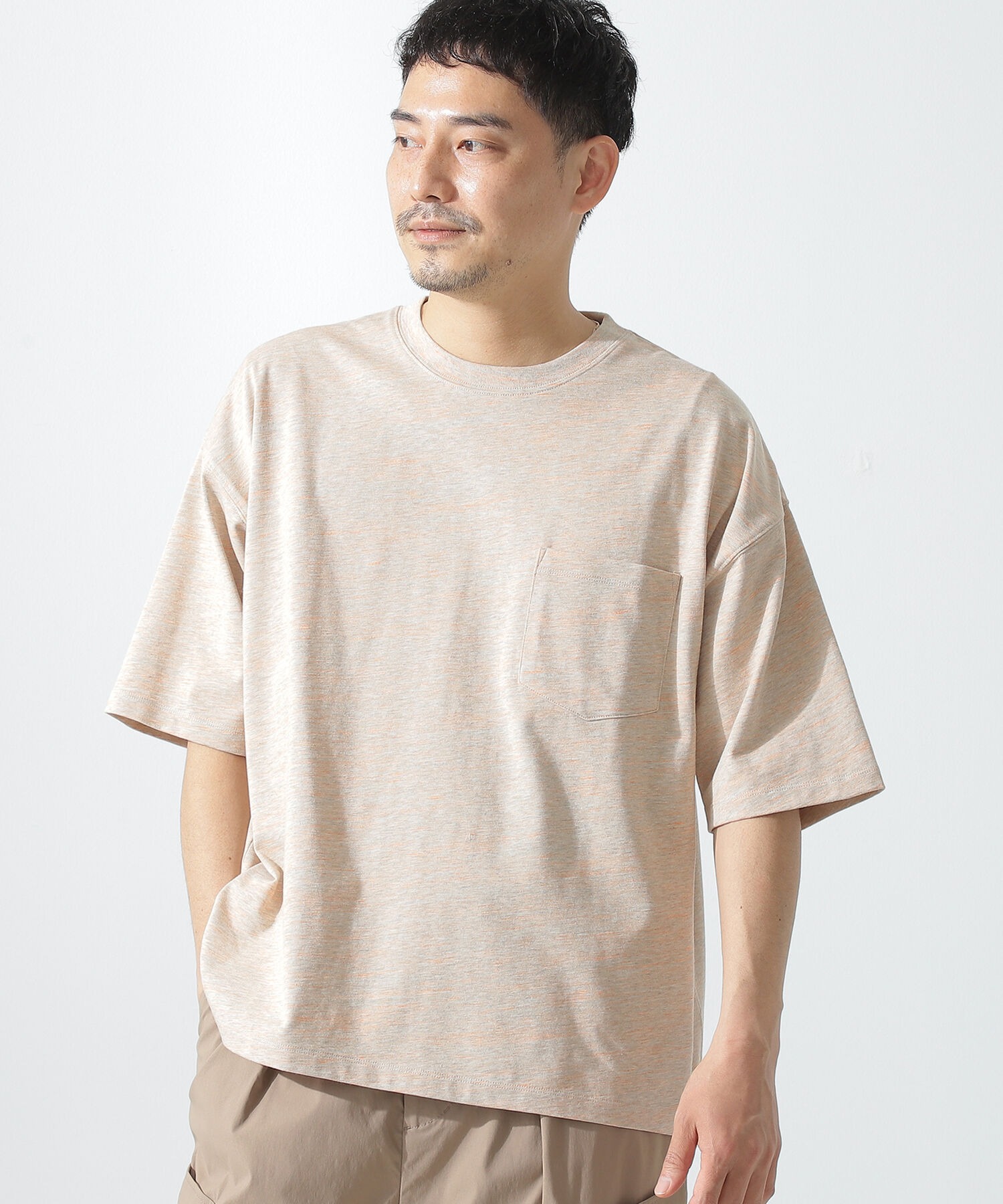 B Ming By Beams ネオン杢 ポケットtシャツ ビッグフィット Economlife Com