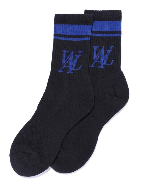 A'GEM/9 × .kom『WOOALONG/ウアロン』Signature logo stripe socks