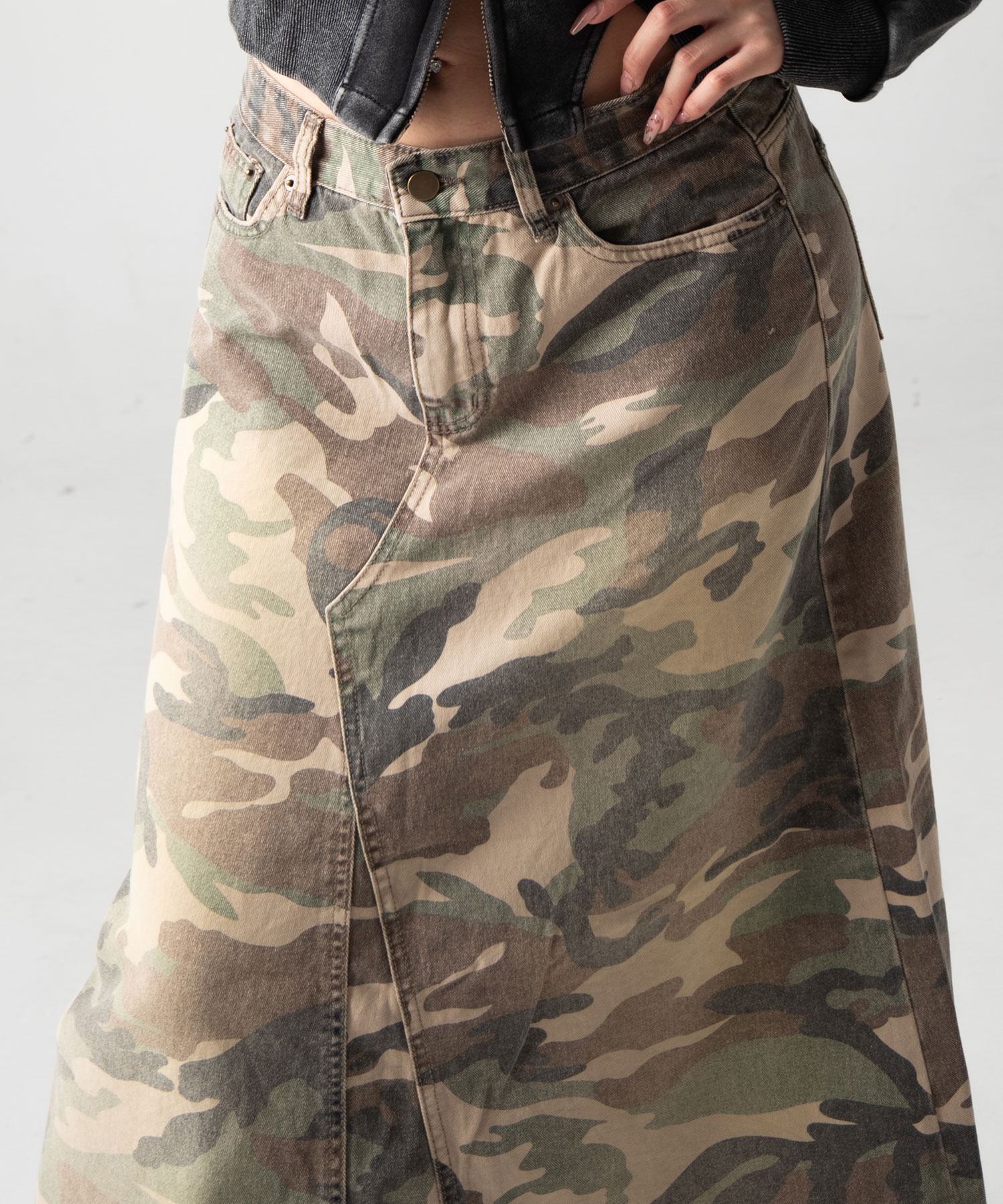 迷彩柄ロングスカート GOA ミリタリーカーゴ ロングスカート | EYARN