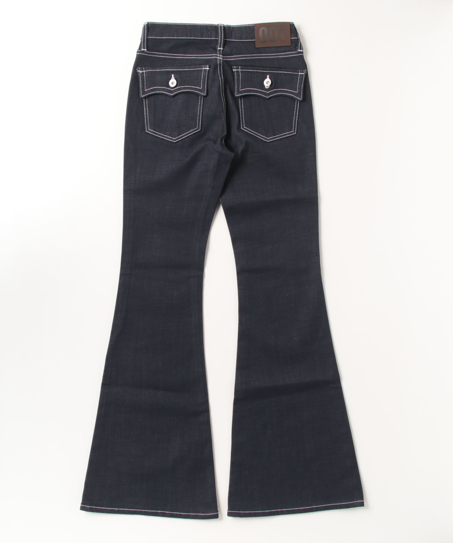 A'GEM/9 × .kom 『.KOM/ドットケーオーエム』 フレアデニムパンツ .KOM