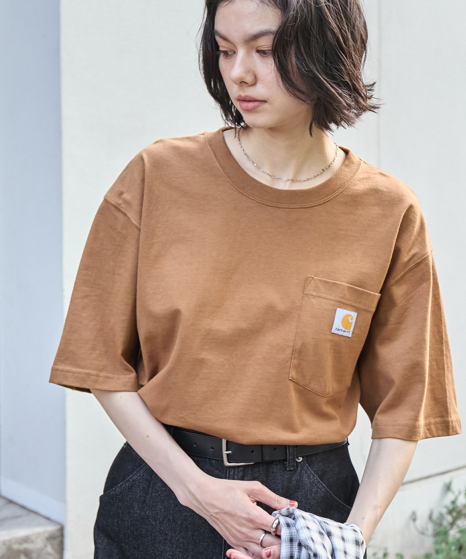 carhartt/カーハート Workwear ビッグシルエット ポケット半袖 ロゴ T