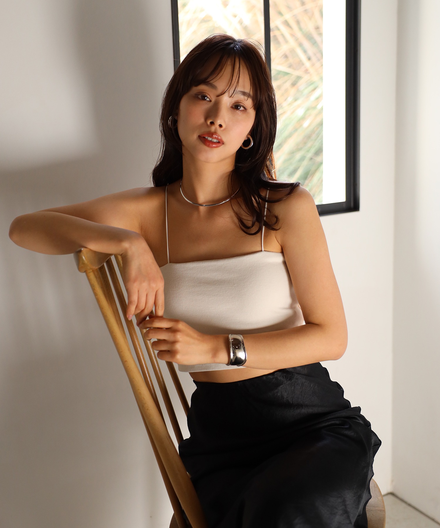 model：H165 着用サイズ：FREE