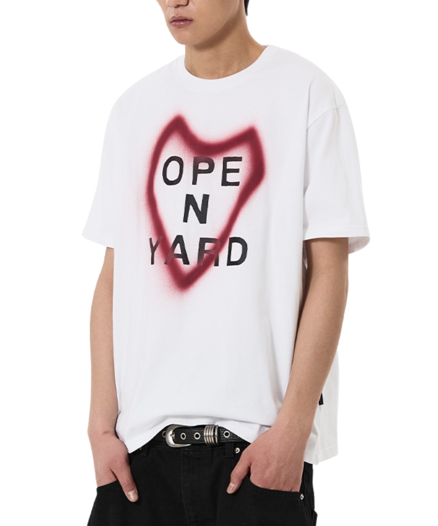 katie spray on heart tシャツ Andersson Bell Spray Washed Heart Message T-Shirt | ATB1432U-ORA