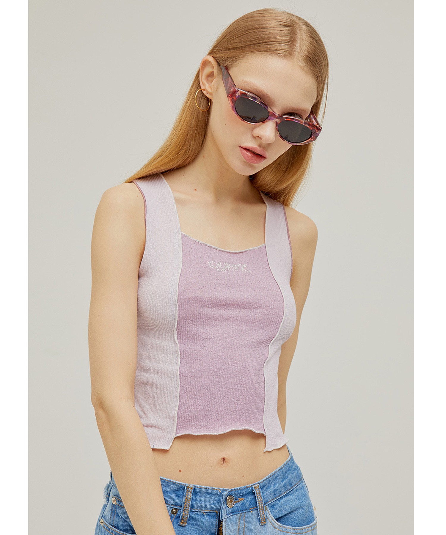 crankフリル付きライトブルータンクトップ CRANK】FRILL SNAP SLEEVELESS – PRESSING WEB SHOP