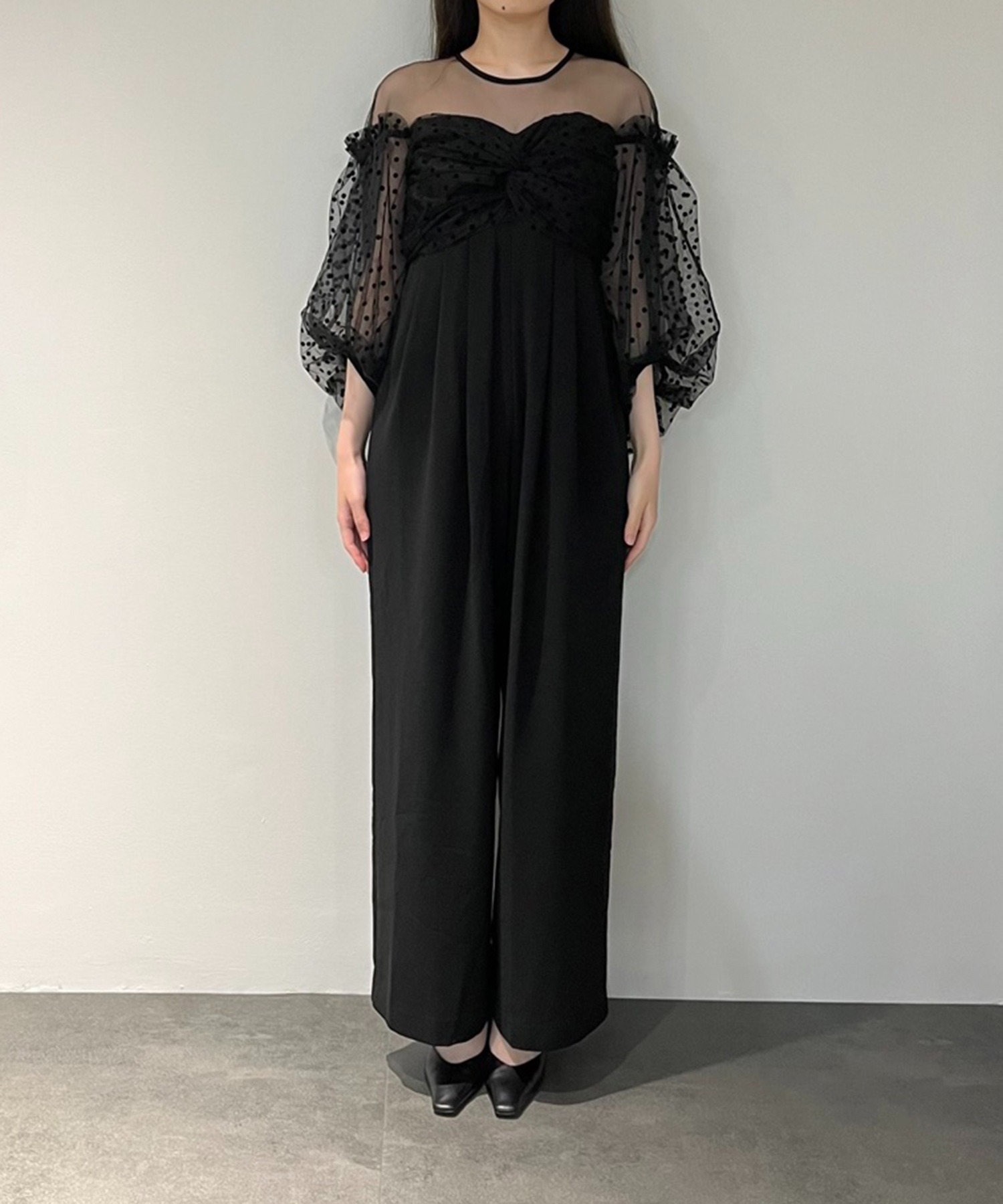 flocky dot pants dress / フロッキードットパンツドレス 【公式通販】